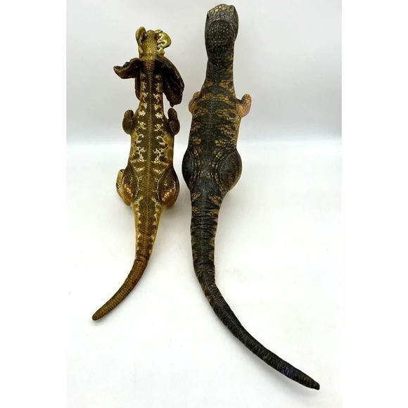 Vtg 92 Dakin Plush Dinosaur Velociraptor & Plush Dilophosaurus Jurassic Park - Picture 5 of 10